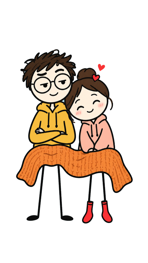 Honey and Pumpkin cuddled under a blanket