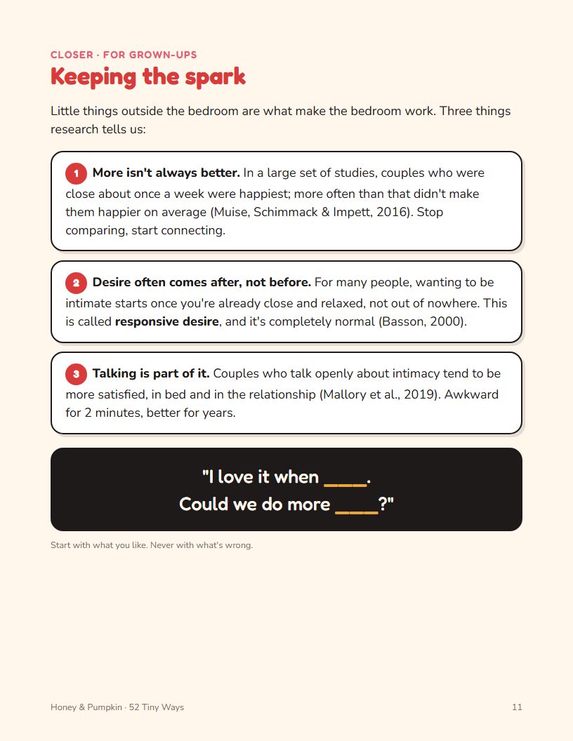 An inside page of 52 Tiny Ways To Say I Love You